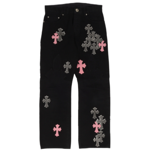 Chrome Hearts Multi Color Cross Jeans